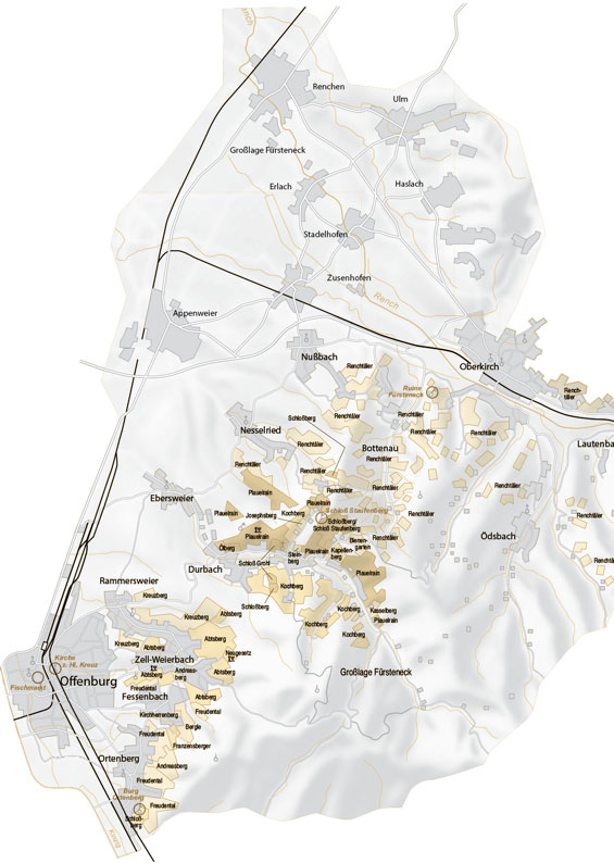 Karte: Mittlere Ortenau rund um Oberkirch